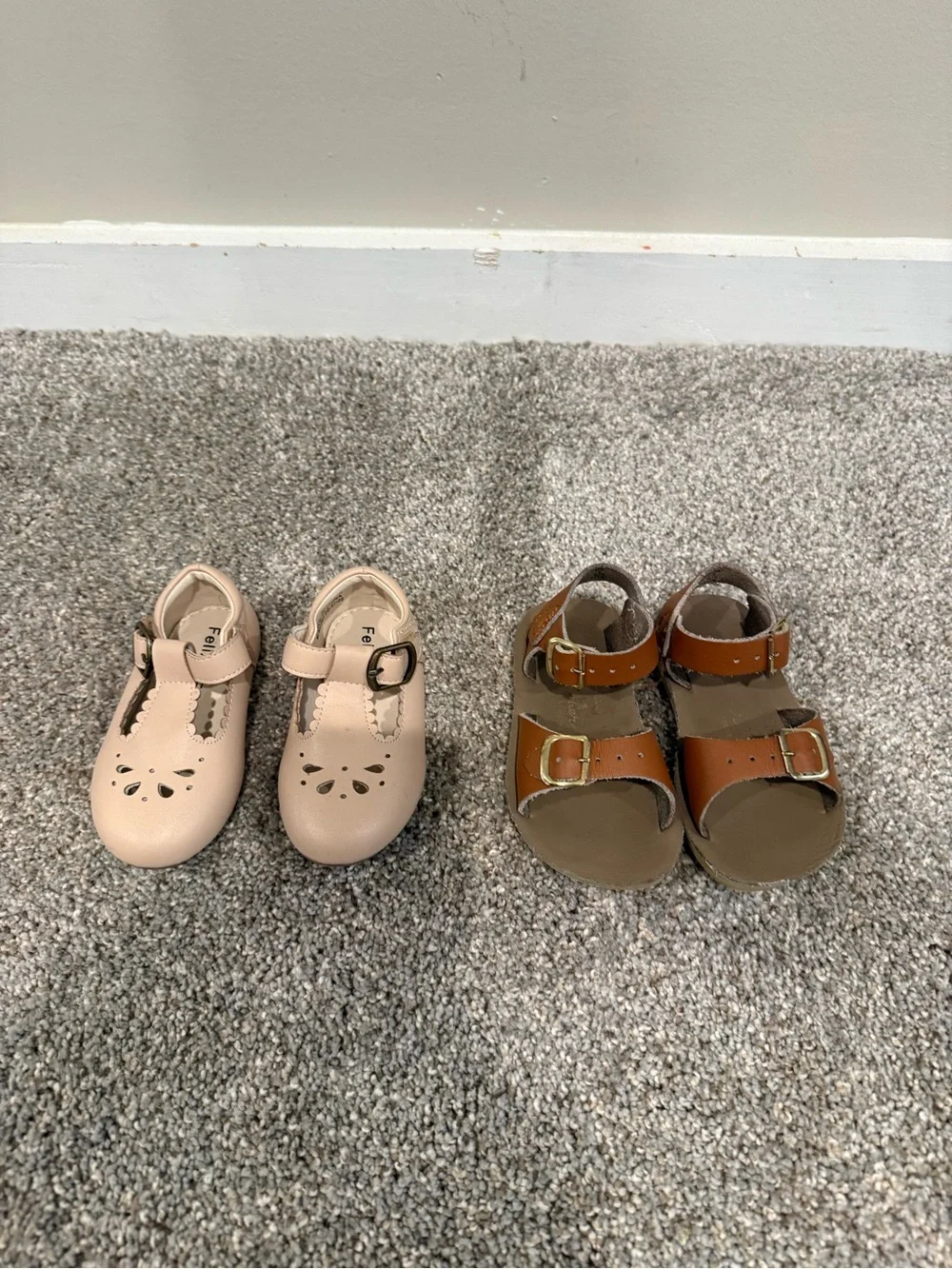Bundle of Kids Mary Jane Dress Shoes in Light Pink by Unknown Brand